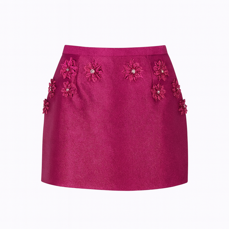 Ebun Skirt | Magenta-zoom-