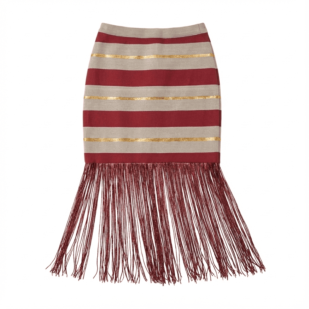 Ijo Skirt | Multicolor Wine-zoom-1