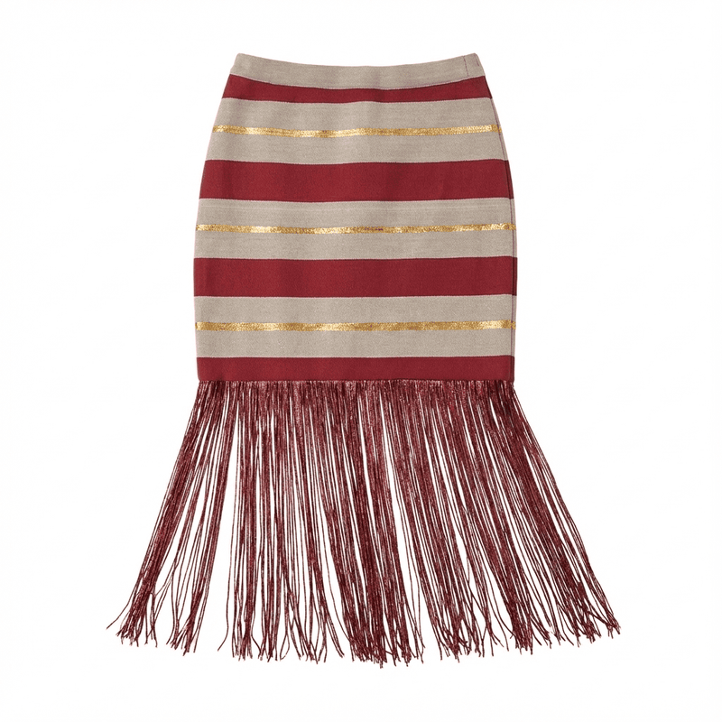 Ijo Skirt | Multicolor Wine-zoom-