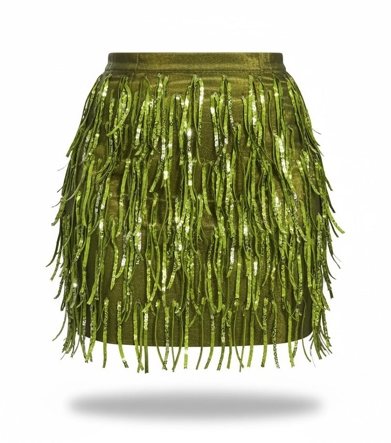 Ara Skirt | Green-zoom-